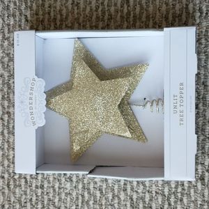 Unlit Layered Metal Star Tree Topper